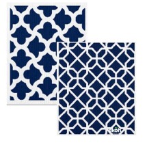 EKOH Dishcloths for Kitchen 2 Pack Eco Cloths Navy Geo