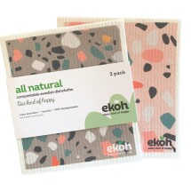 Eco-Friendly EKOH Dishcloths – 2-Pack Pink Terrazzo